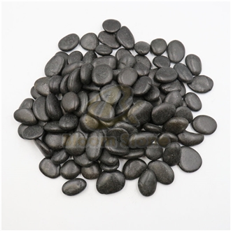 Polished River Pebble Stone Black Pebble For Garden