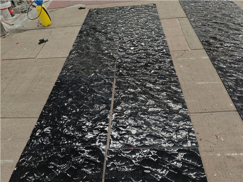 China Marquina Marble 3D Wave Tiles