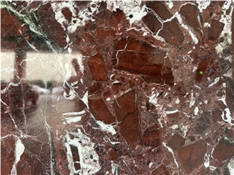 Custom Rosso Levanto Marble Kitchen Countertop