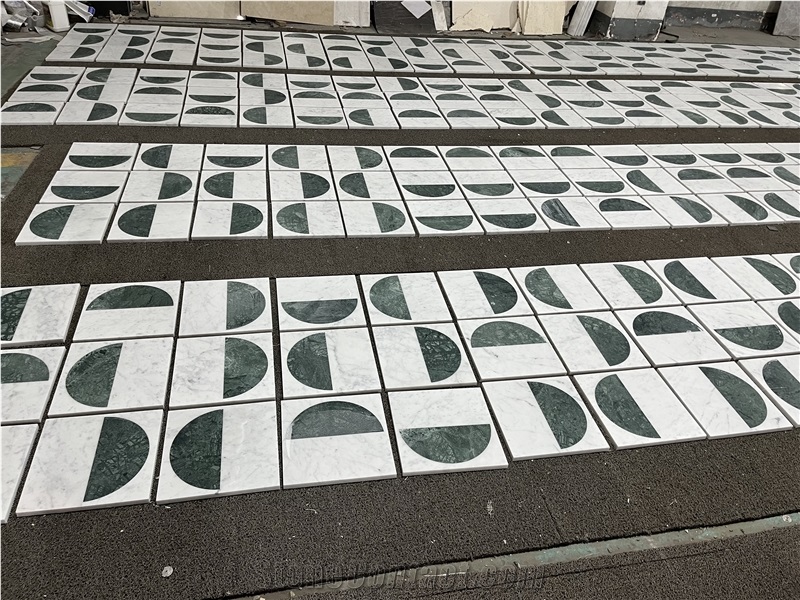 India Green And Carrara White Mosaic Pattern