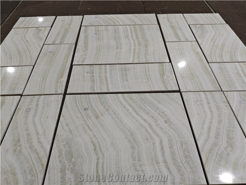 Straight Grain White Jade Onyx Tiles