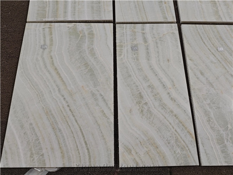 Straight Grain White Jade Onyx Tiles