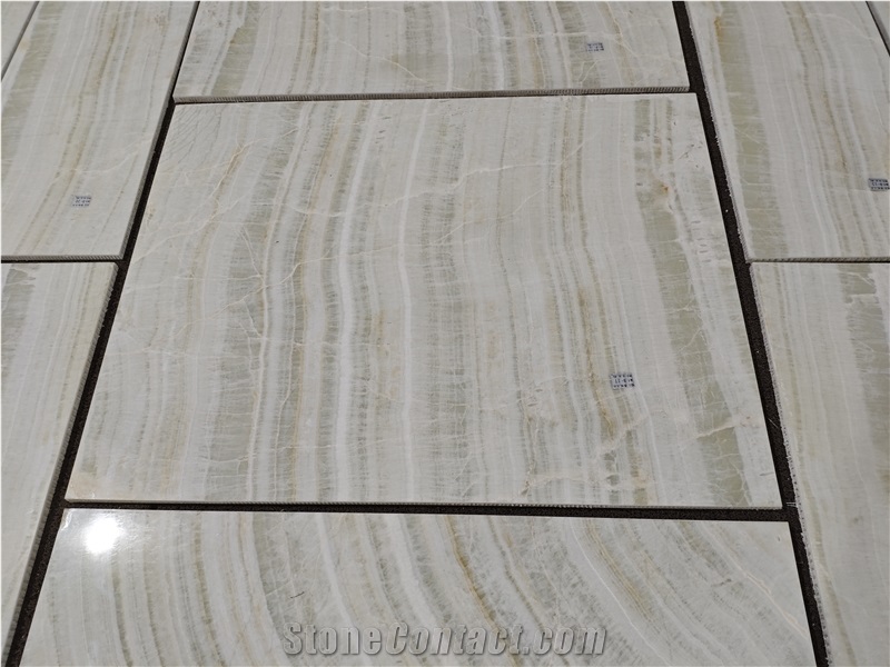 Straight Grain White Jade Onyx Tiles