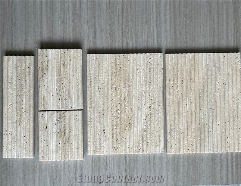 Textured Stone Wall Tiles White Marble