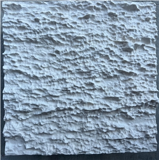 Textured Stone Wall Tiles White Marble