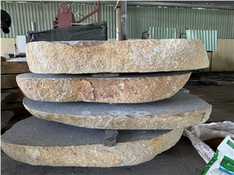 Granite Garden Stepping Stone- Flamed Surface With Natural Cover Granite Garden Stepping Stone- Flamed Surface With Natural Cover