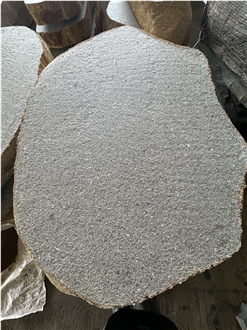 Granite Garden Stepping Stone- Flamed Surface With Natural Cover
