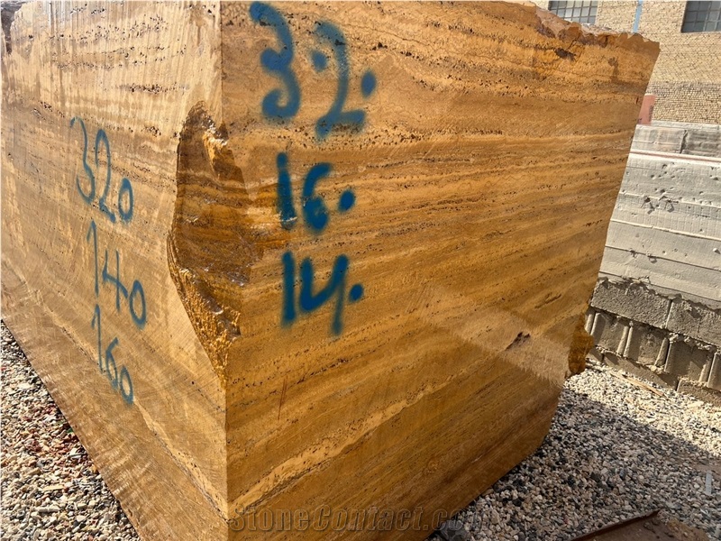 Azarshahr Lemon Travertine Blocks