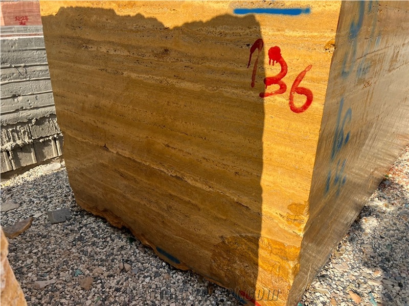 Azarshahr Lemon Travertine Blocks
