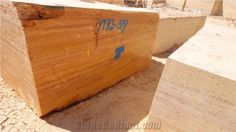 Persian Lemon Travertine Blocks
