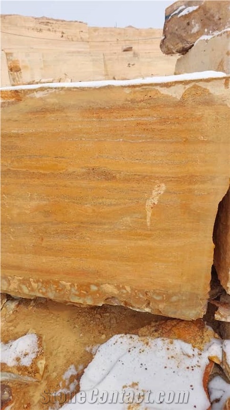 Persian Lemon Travertine Blocks