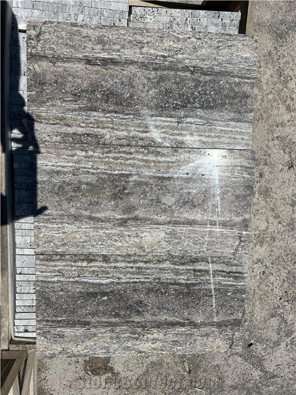 Persian Silver Takab Travertine Tiles