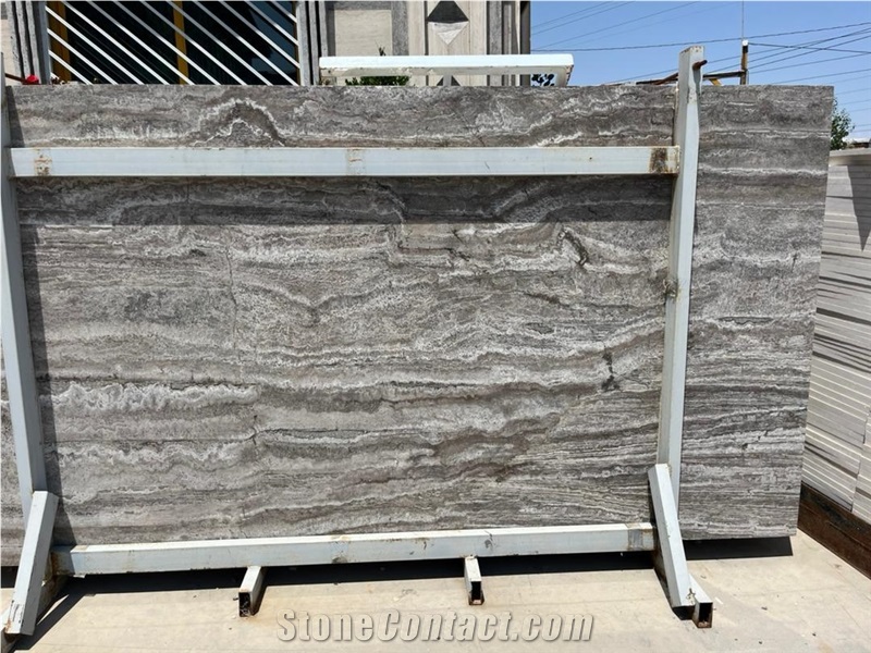Persian Silver Takab Travertine Tiles