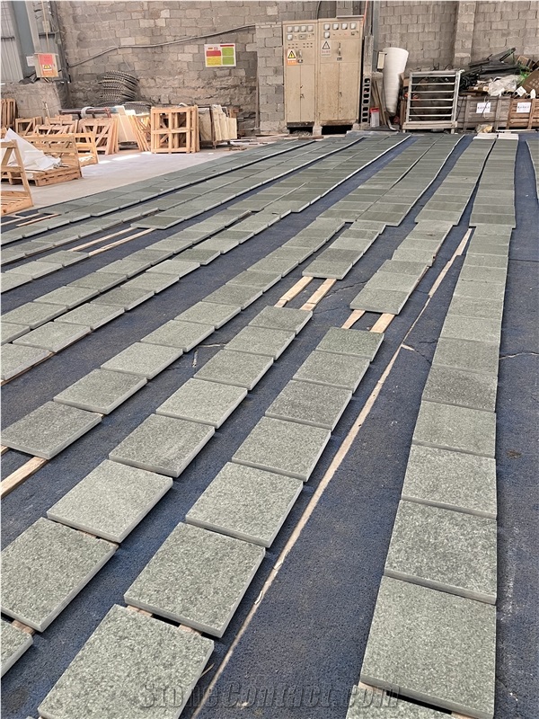 Green Granite Bush Hammered Paver Stone