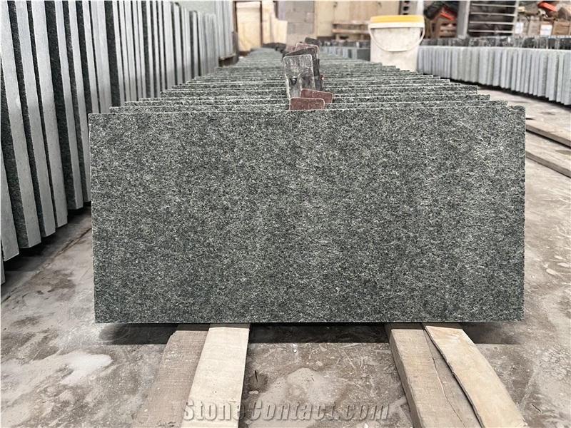 Green Granite Bush Hammered Paver Stone