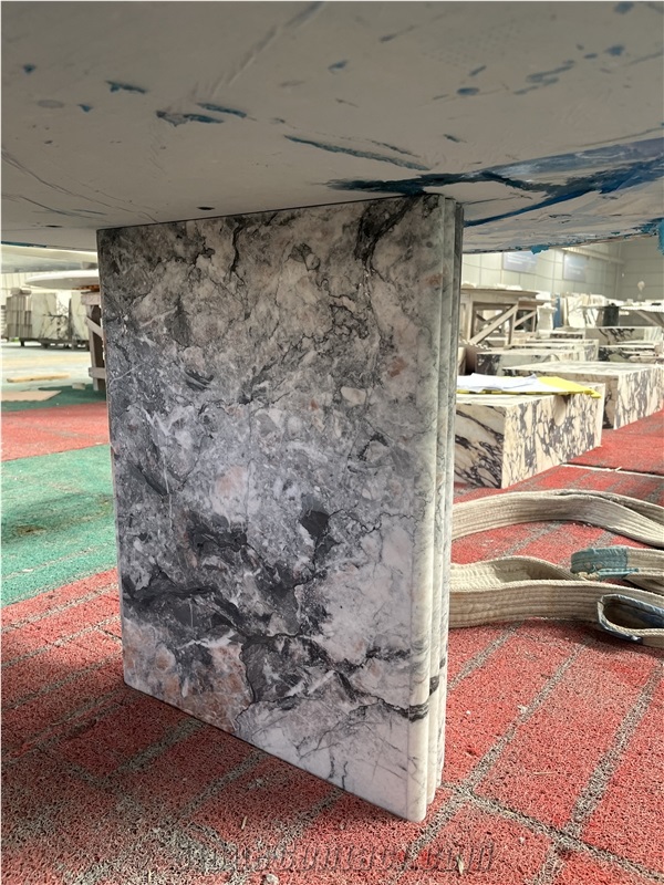 Marble Coffee Table Fluted Finish
