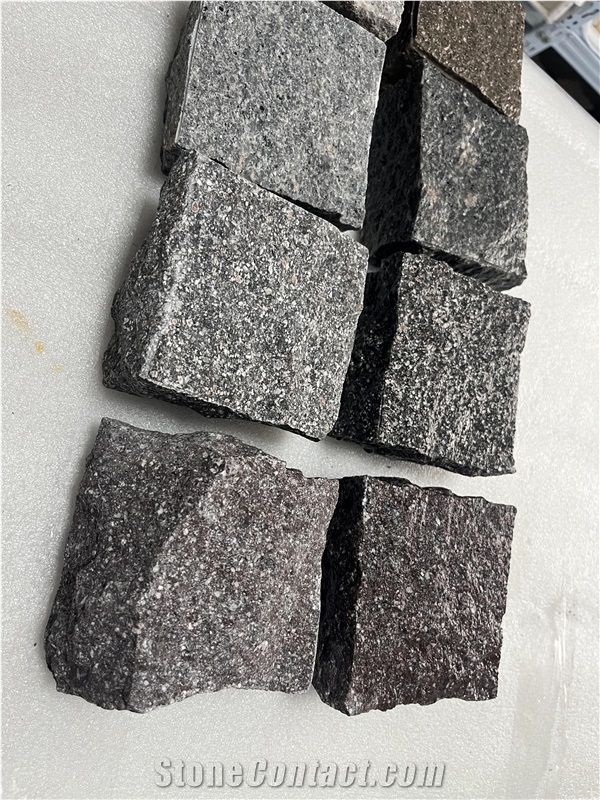 Porphyry Floor Paving Tiles Natural Split  Cubes Stone