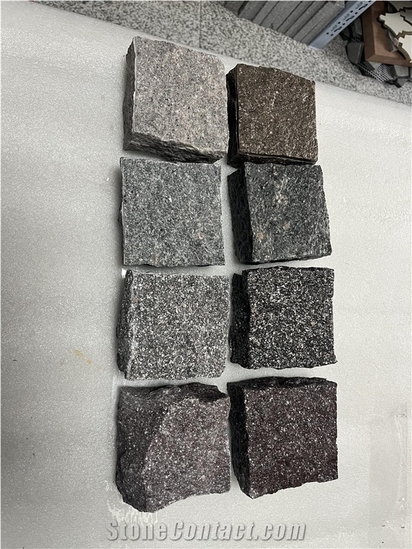 Porphyry Floor Paving Tiles Natural Split  Cubes Stone
