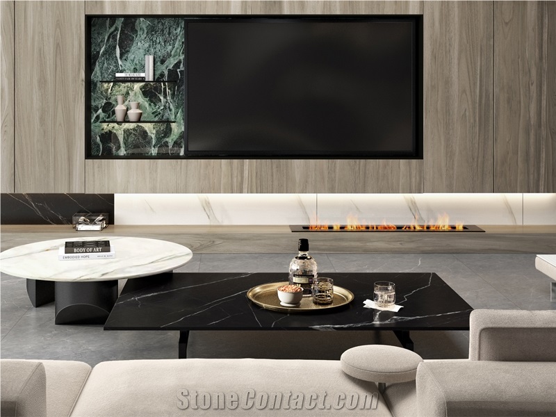 Calacatta White Sintered Stone Kitchen Countertops