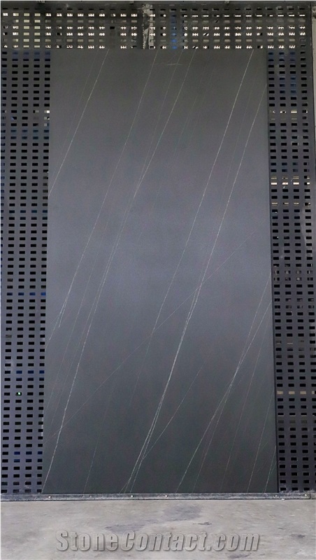 New Black Sintered Stone Slabs For Kitchen Countertops