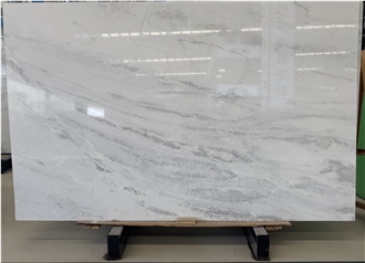 China Ice Flower White Marble Big Slabs Fortiles