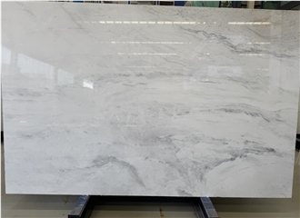 China Ice Flower White Marble Big Slabs Fortiles