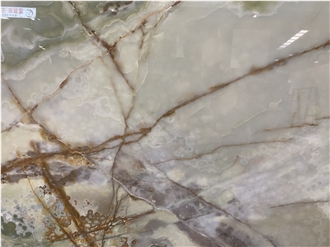 Ancient Green Onyx Slabs For Bathroom Wall And Flooring Tile