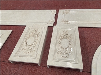 Beige Marble Engraved Interior Building Ornaments