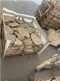 Irregular Beige Limestone Split Wall Stone