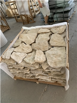 Irregular Beige Limestone Split Wall Stone