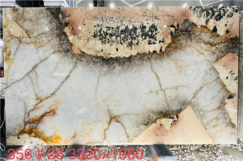 Pandora White Quartzite Slabs