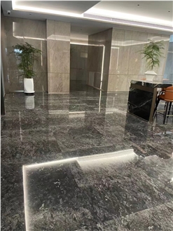 Polished Brazil Amazon Grey Marble Slabs