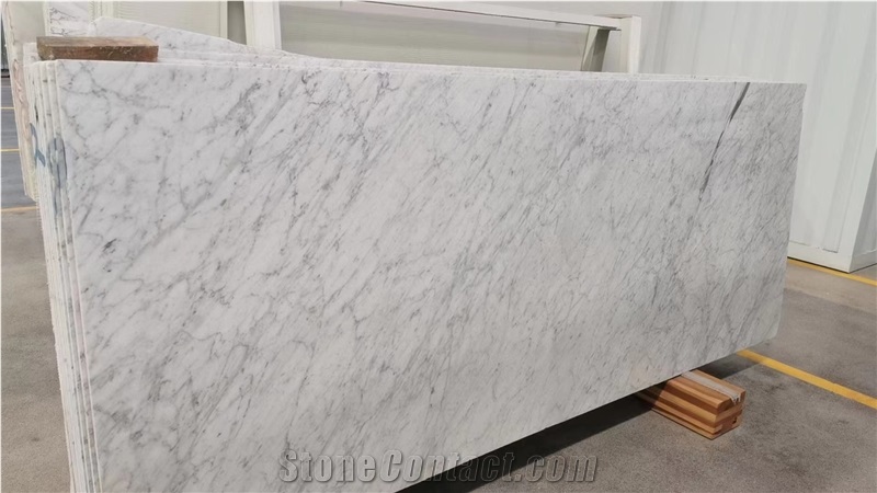Polished White Carrara Marble Slab Tiles