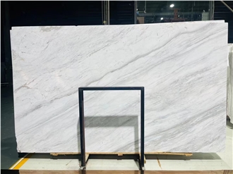 Polished White Volakas Marble Slabs