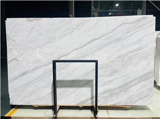 Polished White Volakas Marble Slabs
