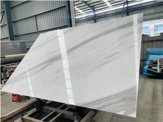 Polished White Volakas Marble Slabs