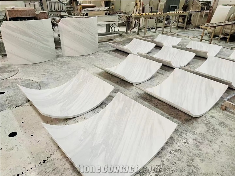 Polished White Volakas Marble Slabs