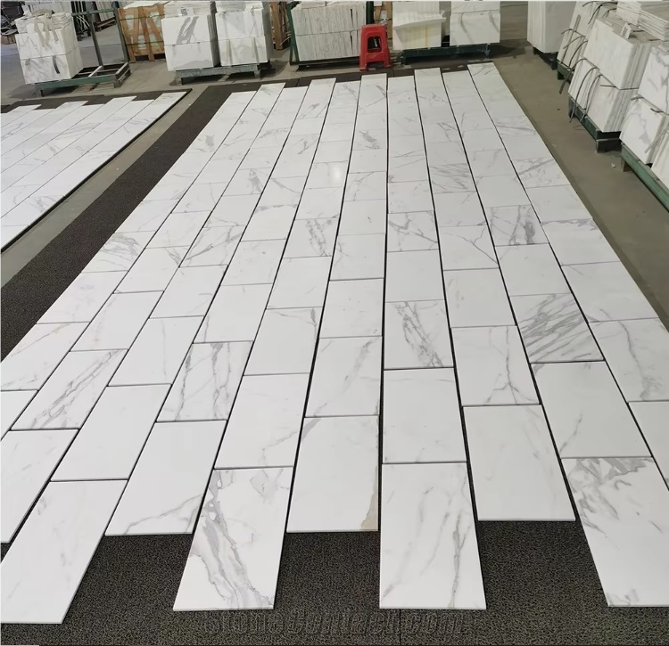 Luxury Polished Calacatta White Marble Slab Wall Floor Tiles