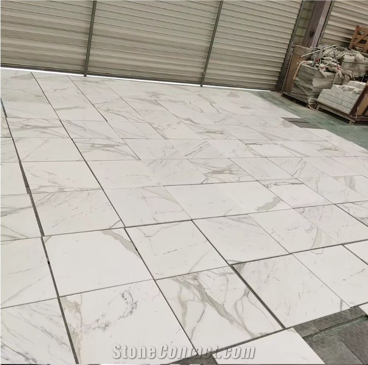 Luxury Polished Calacatta White Marble Slab Wall Floor Tiles