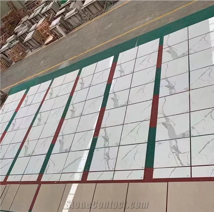 Luxury Polished Calacatta White Marble Slab Wall Floor Tiles
