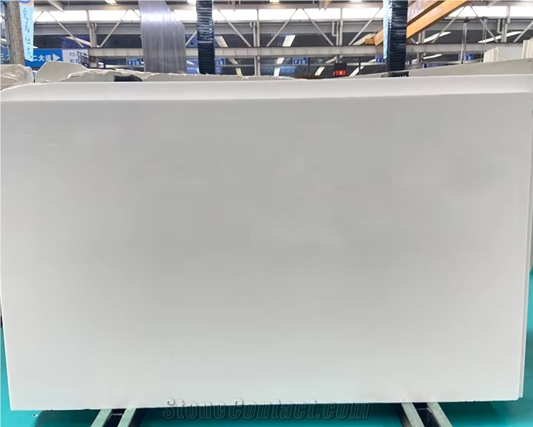 Pure White Thassos Snow White Marble Slab For Floor Tile