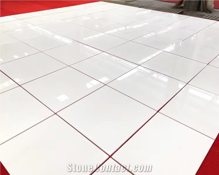 Pure White Thassos Snow White Marble Slab For Floor Tile