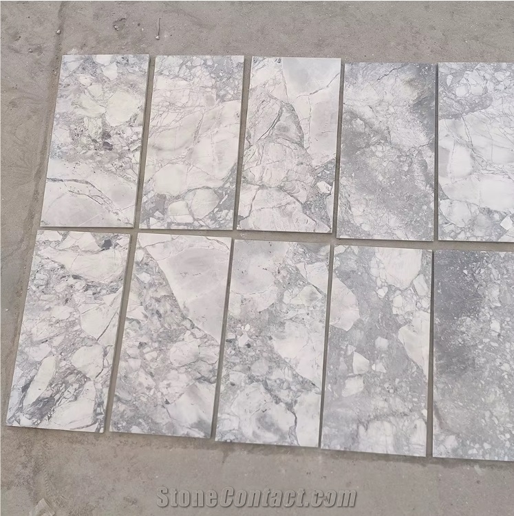Super White Grey Veins Quartzite Slab For Wall Floor Tiles