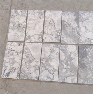 Super White Grey Veins Quartzite Slab For Wall Floor Tiles