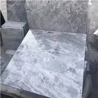 Super White Grey Veins Quartzite Slab For Wall Floor Tiles