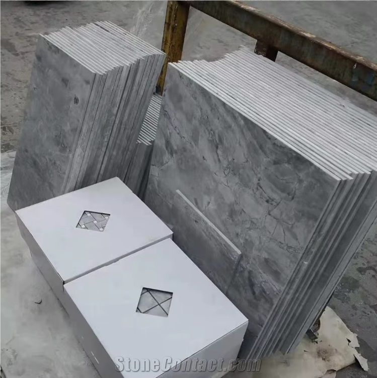Super White Grey Veins Quartzite Slab For Wall Floor Tiles