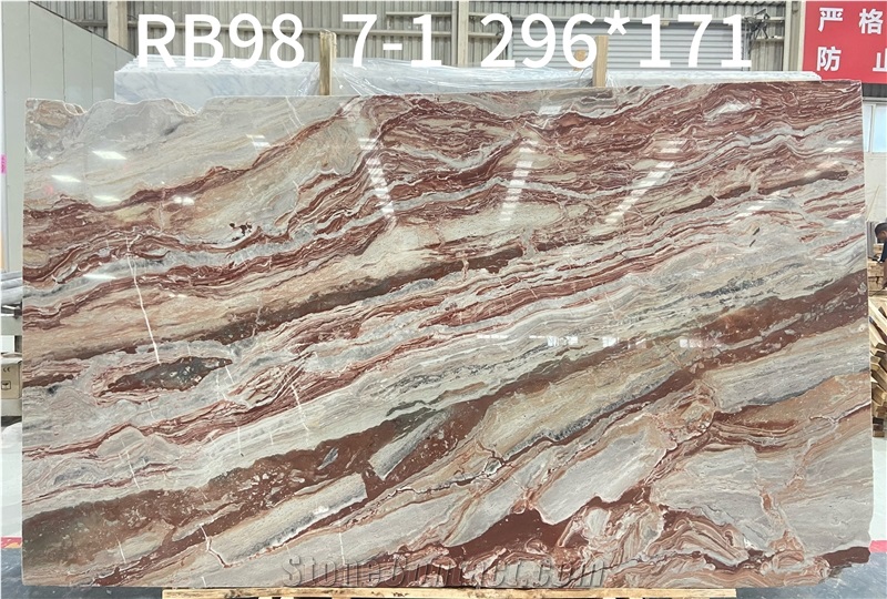 Monica Red  Marble Slabs