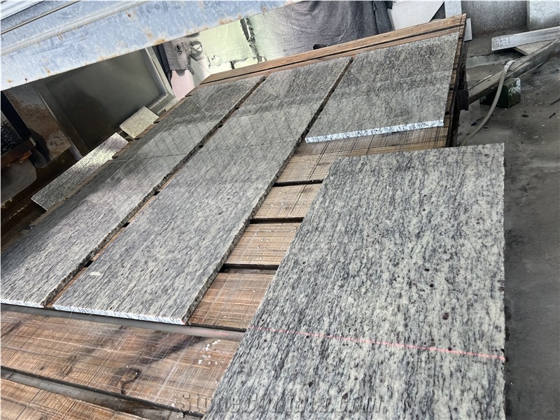 White Ornamental Granite Flamed Slabs