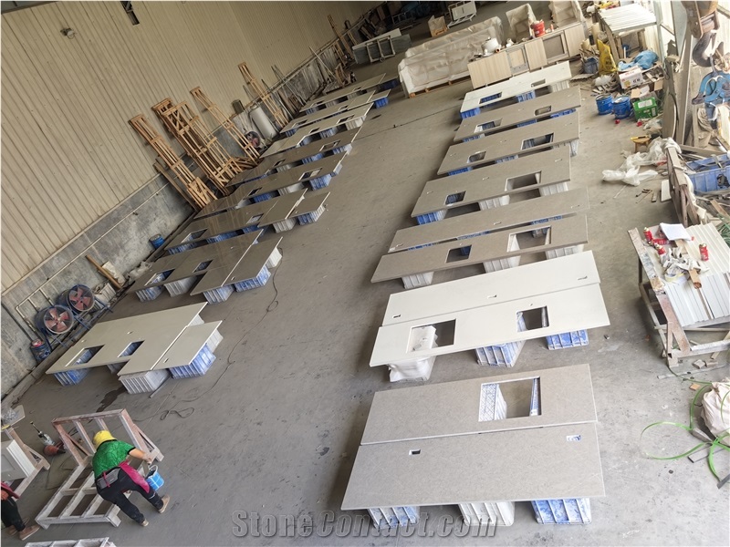 AST 4070 Symphony Grey Quartz Artificial Stone Countertop