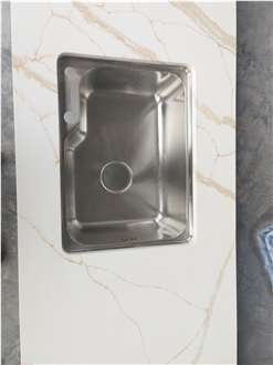 AST 5017 Calacatta Gold MEIYING  Quartz Artificial Stone Countertop